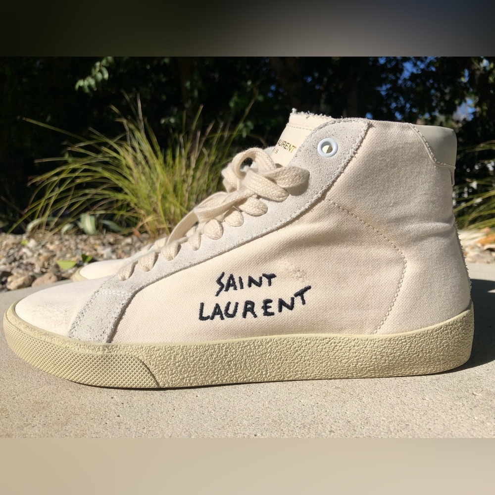 COPY - Saint Laurent SL-06 High Canvas 'Cream sneakers